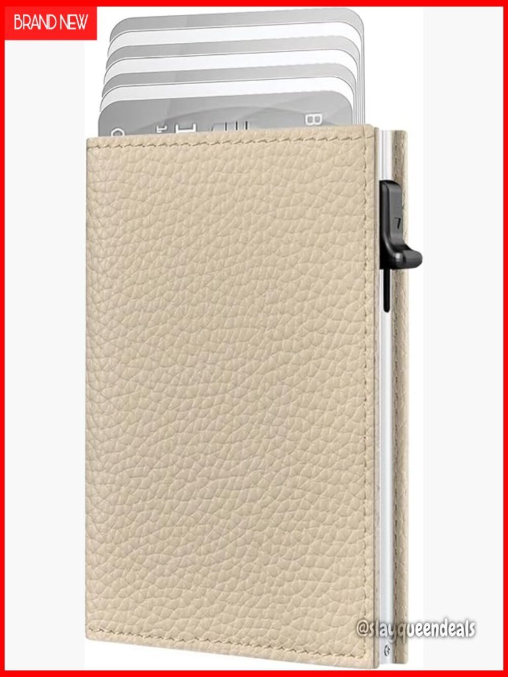 Slim RFID Blocking Trifold Wallet with Pop-Up Card Holder & Magnetic Closure
